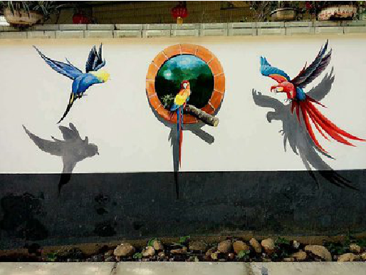 理塘视觉错位-3D墙绘设计