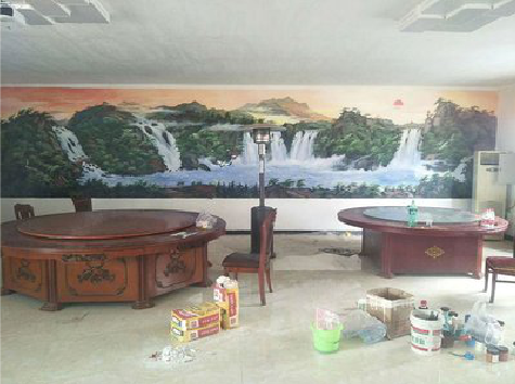 理塘墙绘-写实风景