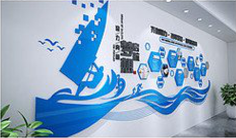 理塘海浪主题文化墙如何设计？