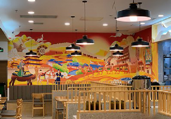 理塘商业空间彩绘介绍。