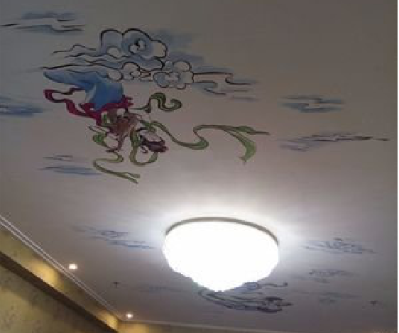 理塘如何快速绘制天花板上的手绘墙？